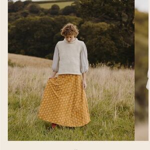 BANJAARA - Maxi Wrap Skirt - Sunflower Dabu - S/M - NWT